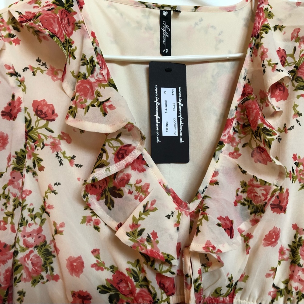 Fall floral boho dress